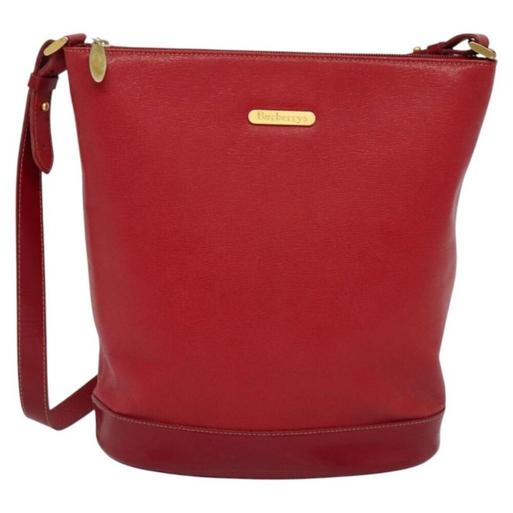 Burberry Vintage Leather Red Leather Shoulder Bag Bag